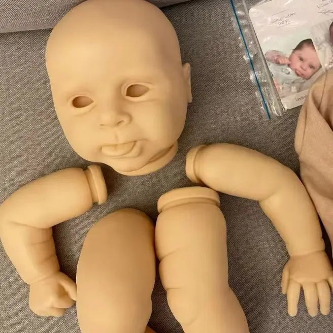 [With Boy Belly ] 20.5inch Reborn Baby Blank Kit Sebby By Cassie Brace Soft Touch without COA