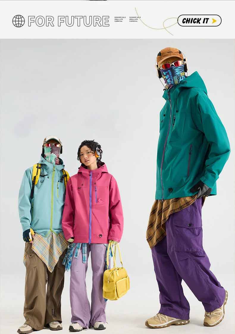Unisex Hiking Jacket Waterproof Autumn Windbreaker Ourdoor Hooded Coats Women New Jacket Men Fishing Camping Climbing Coats