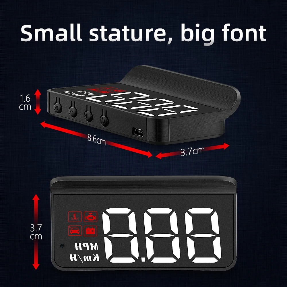 M3 OBD2 HUD / M1 GPS Head Up Display Auto Projection GPS Speedometer Digital Car Accessories Glass Projector Display HUD Alarm