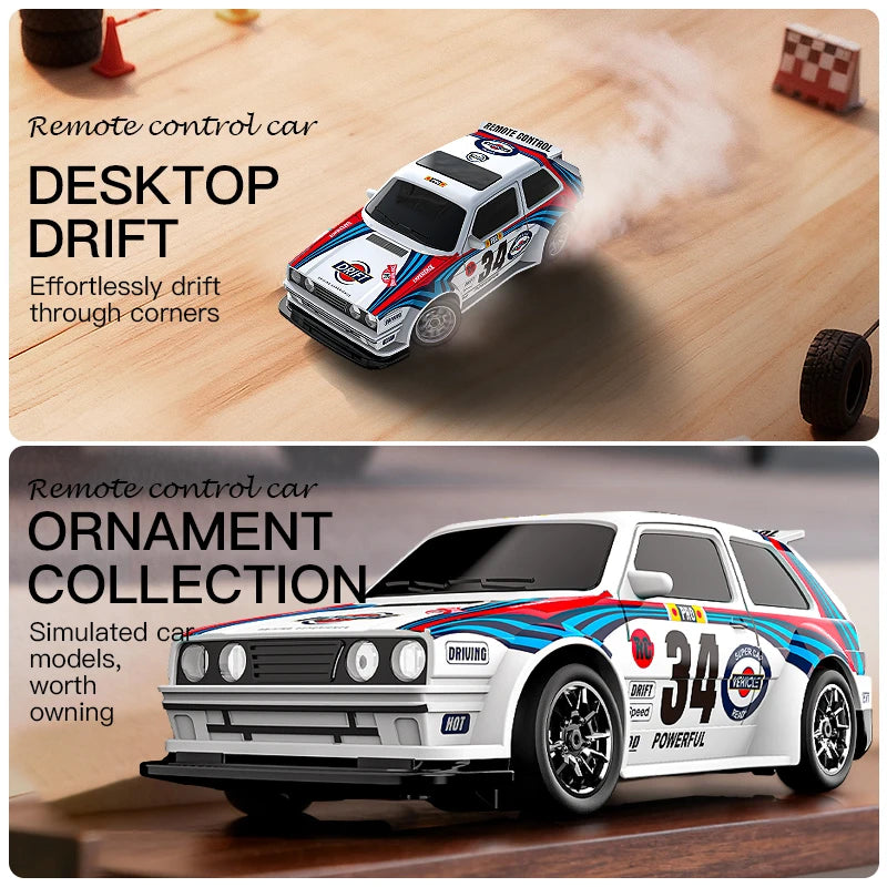 4WD RC Drift Car 1:43 Remote Control Cars Truck 4x4 Racing Drifting 2.4G Radio Mini Vehicle Model Toy Gift for Adults Kids Boys