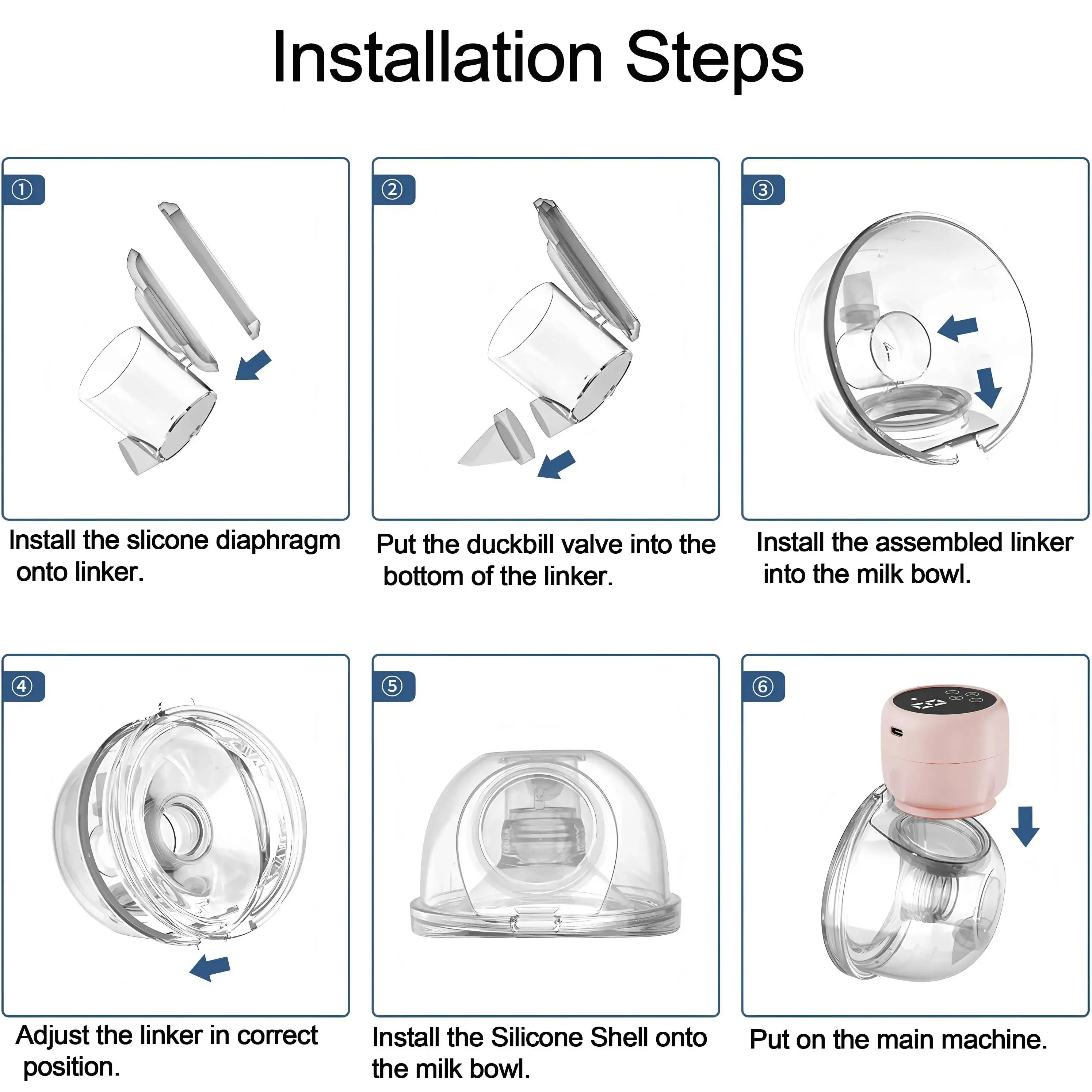 New Wearable Electric Breast Pumps Portable Hands Free Breast Pump Silent Comfort Breast Milk Extractor Collector 1PCS