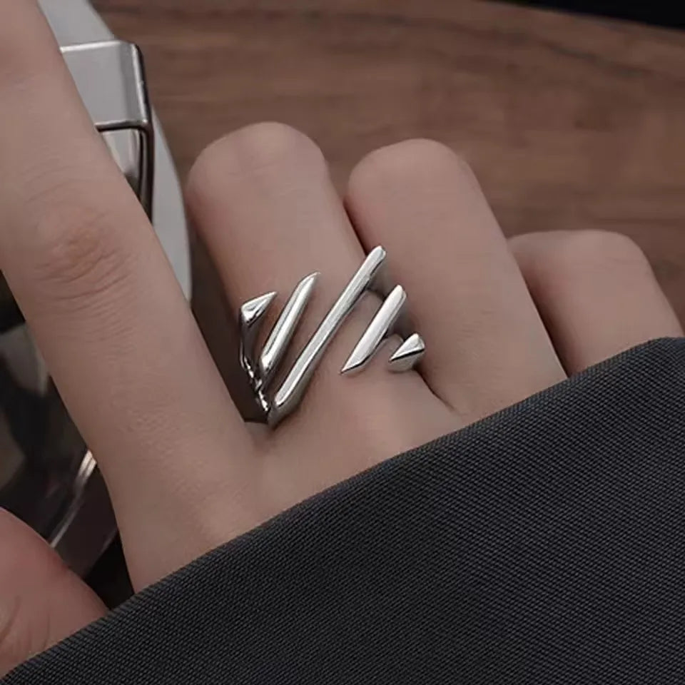 925 Sterling Silver Metal Flower Shell Geometric Rings For Women French Retro Romantic Open Thai