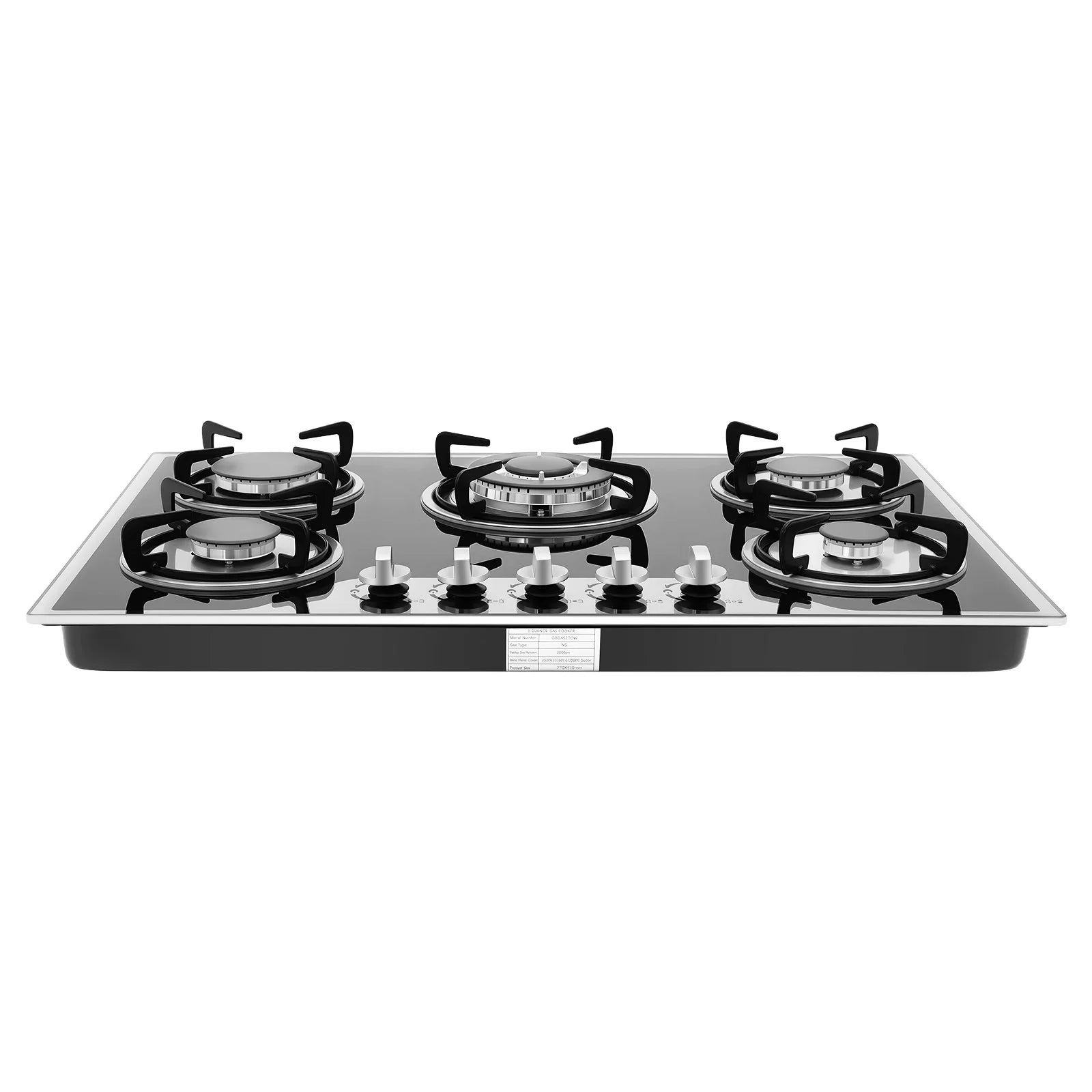 5 Burners Built-in Gas Stove, Dual Fuel NG/LPG Convertible Gas Hob, Oversized Cooking Surface 30.31*20.08” for Home Kitchens, Restaurants