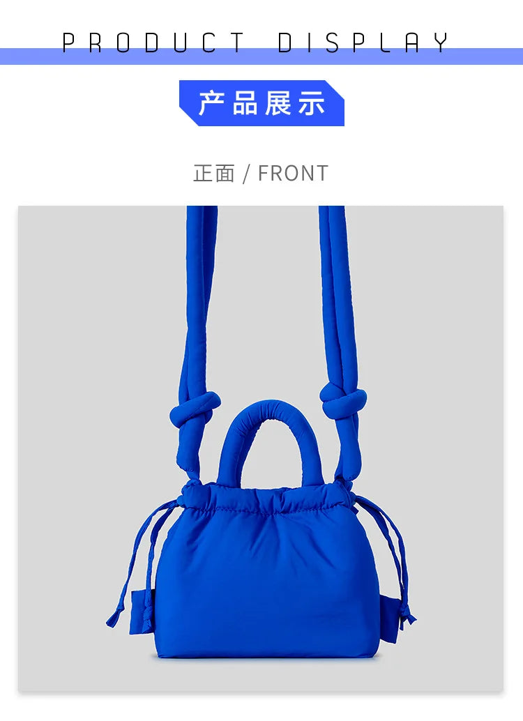 Fashion Small Puffer Tote Bag Designer Padded Women Shoulder Bags Nylon Down Cotton Crossbody Bag Mini Lady Handbags 2025