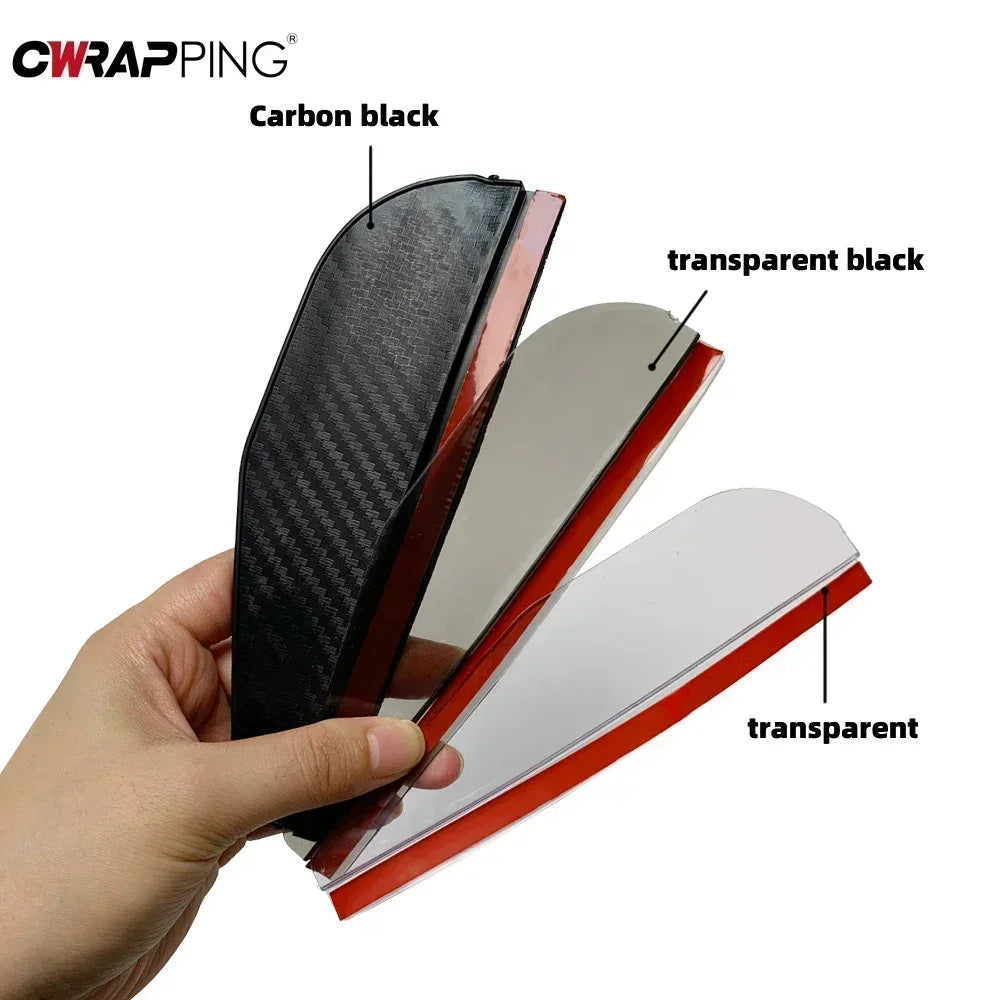 2/4Pcs Carbon Fiber Car Rearview Mirror Rain Shield Eyebrow Flexible Rearview Mirror Rain Shield Protector Eyebrow Rain Cover
