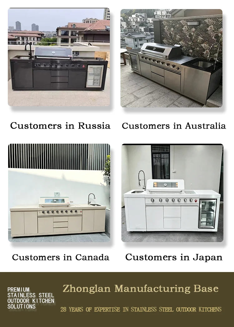 Full Kitchens Offer Complete Outdoor Kitchens, Durable Cabinets Set with Kitchen Islands & Carts, Ensemble Casserole De Cuisine