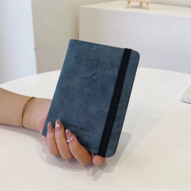 Homefish PU Leather Wallet Travel Passport Purse Card Male Travel Accessories Hand Carry Passport Business Cards Holder Wallet