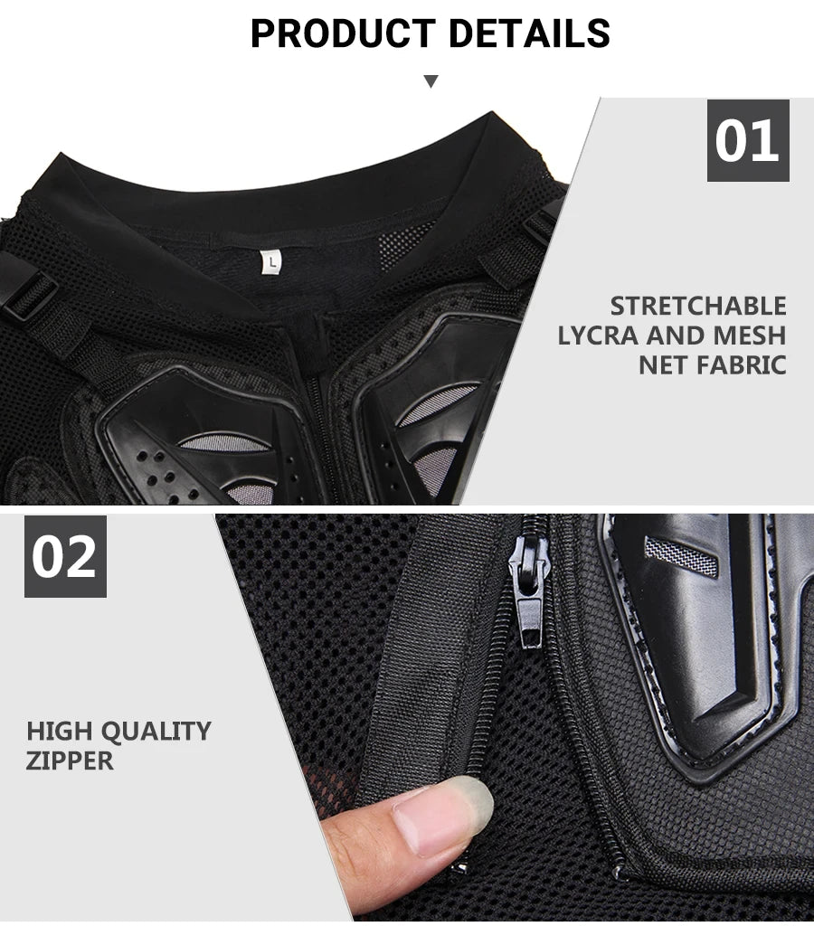 Motocross Jacket Men Body Armor Motorcycle Armor Wear-Resistant Anti-Drop Bicycle Racing Jacket Riding Motorbike Moto Protection