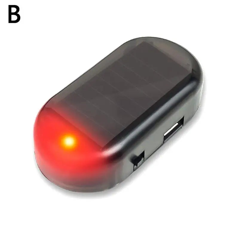 1Pcs Solar Powered Car Fake Security Light Simulated Dummy Alarm Wireless LED Flashing Lamp Anti Theft Warning Caution Light