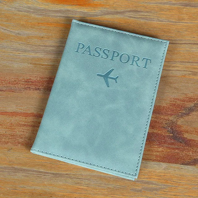 Lover The World Map Passport Cover Hot Stamping Simple Plane Women Men Travel Passport  Case Holder Fashion Wedding Gift