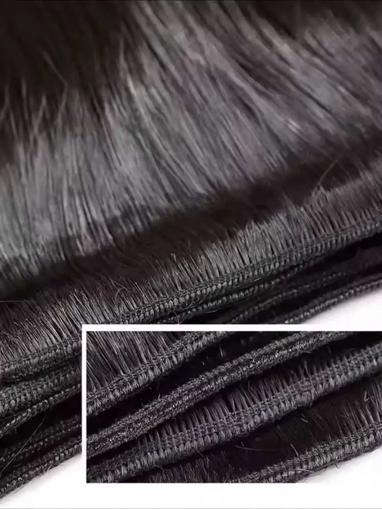 12A Brazilian Long Straight Hair 1/3/4 Bundle Deals Unprocessed Virgin Human Hair Bundles Natural Black Color 12-42 Inches