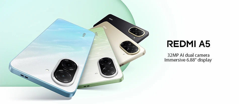 Redmi A5 Global Version UNISOC T7250 Processor 6.88" Large Screen Display Supports 15W Fast Charging 32MP Main Camera Xiaomi