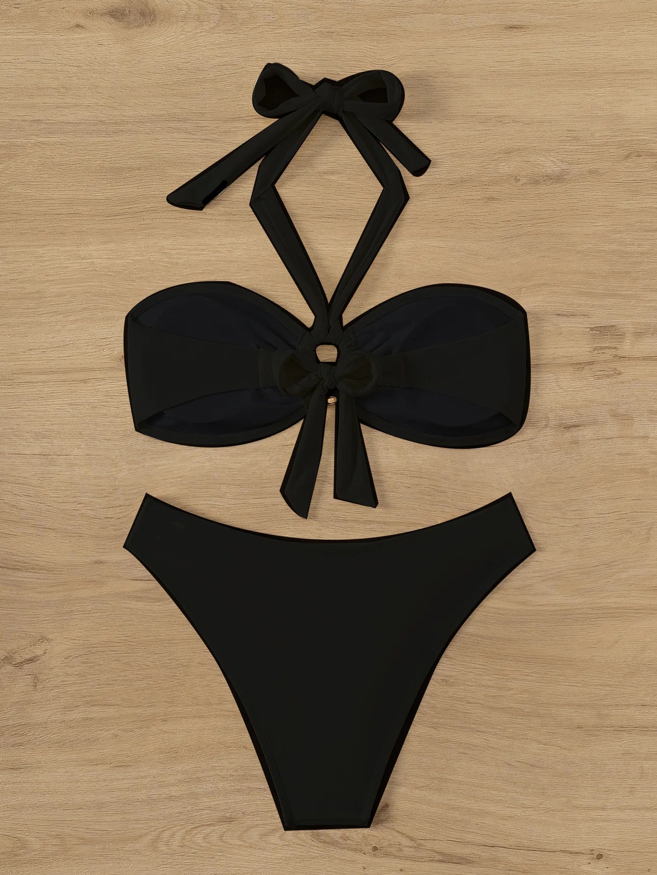 "2026 Sexy Bandeau Push-Up Bikini Set - Brazilian Thong Swimwear for Women"