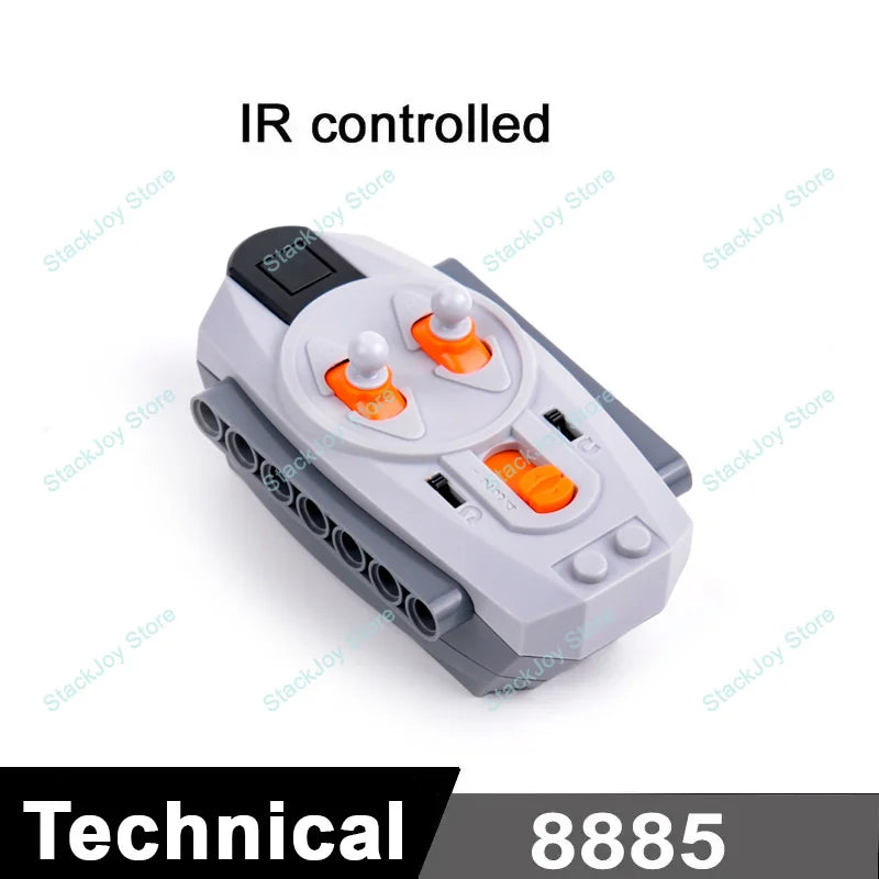 MOC Power Functions M/L/XL Motor Battery Box IR Remote Receiver for RC Car Robot Model Building Blocks Technical Modified Parts