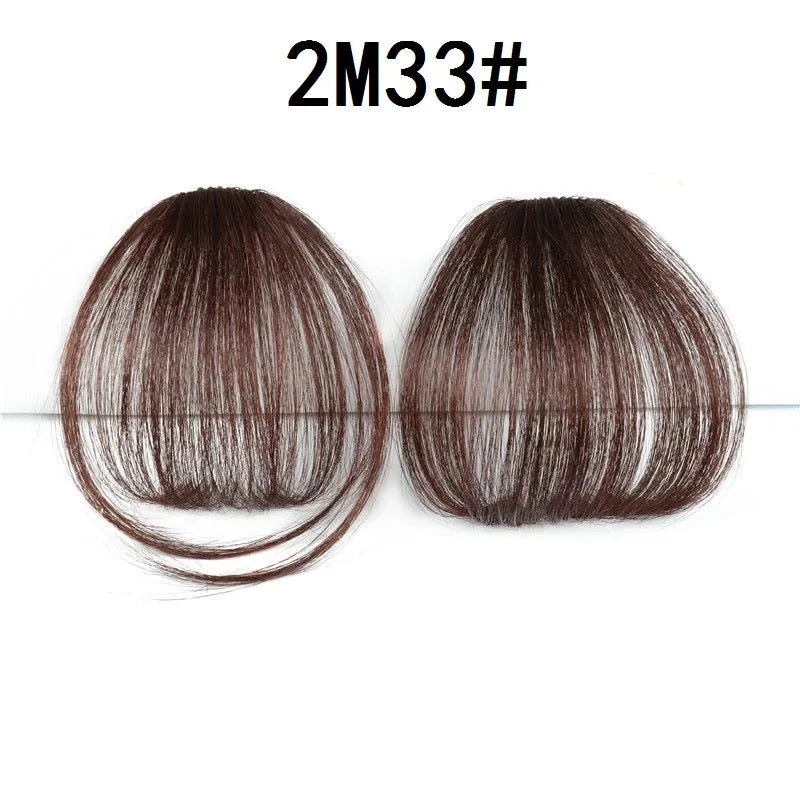 WIGSIN Synthetic Clip In Air Bangs Hair Extensions Short Straight Hairpiece Wig For Women Daily Use Hair Accessories
