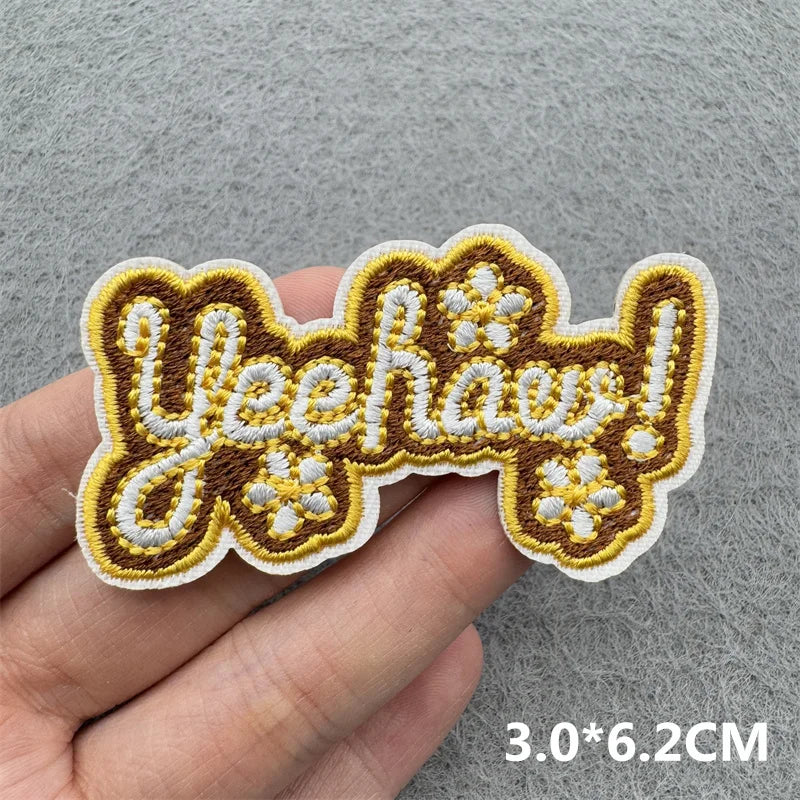 Western Cowboy Embroidered Patches DIY Boots Horse Patch For Clothing Iron On Patches Jackets Backpack Hats Sew Badges Patches