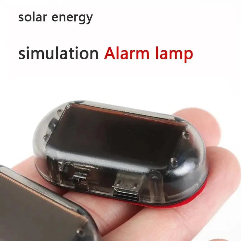 1Pcs Solar Powered LED Fake Car Alarm Simulated Dummy Security Light Wireless Flashing Anti-Theft Warning Caution Lamp for Auto