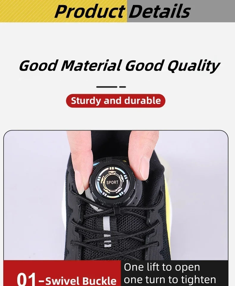 1 Pair of Sports Shoe Laces, Lace-free Swivel Buckle for Men and Women, Casual Lazy Shoes, Lace Accessories, Sports Shoe Laces