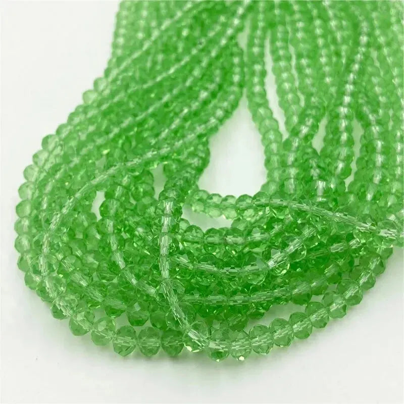 A 4mm Flat Bead Wheel Bead Loose Bead Crystal Glass Bead Bracelet Necklace Beaded Material DIY Jewelry Accessories