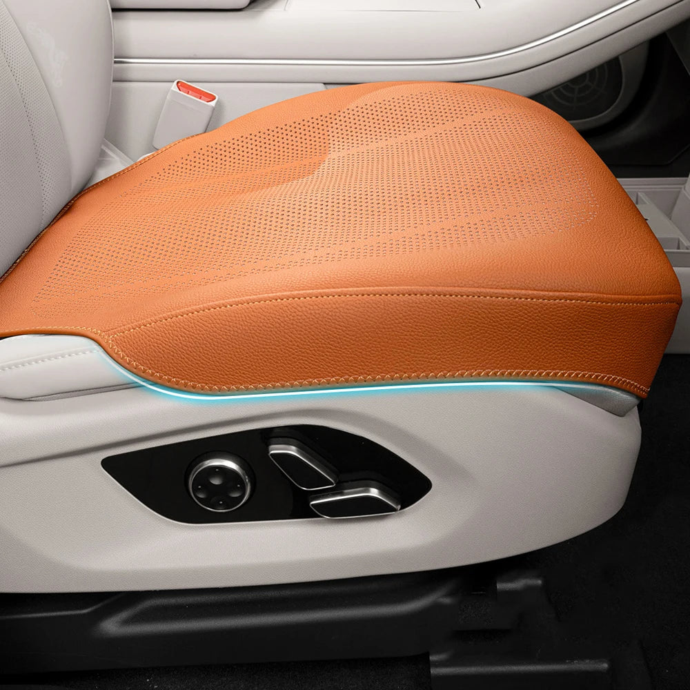New Car Seat Cushion Leather Thin Breathable Hole Summer Car Interior Seat Cover Four Seasons Universal Automotive Parts