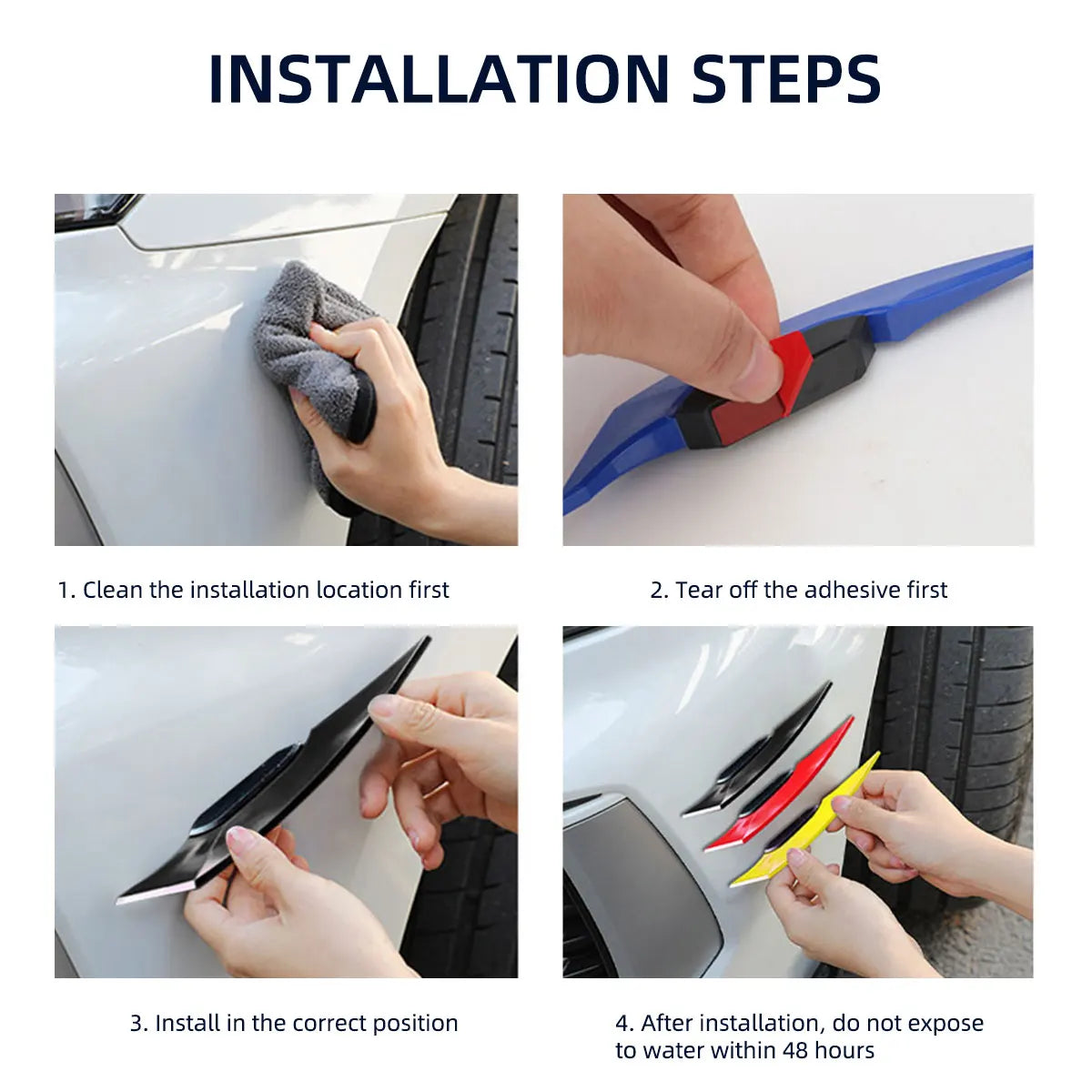 1 Pair Universal Motorcycle Decorative Winglet Aerodynamic Spoiler Dynamic Wing Car Exterior Styling Modified Accessories
