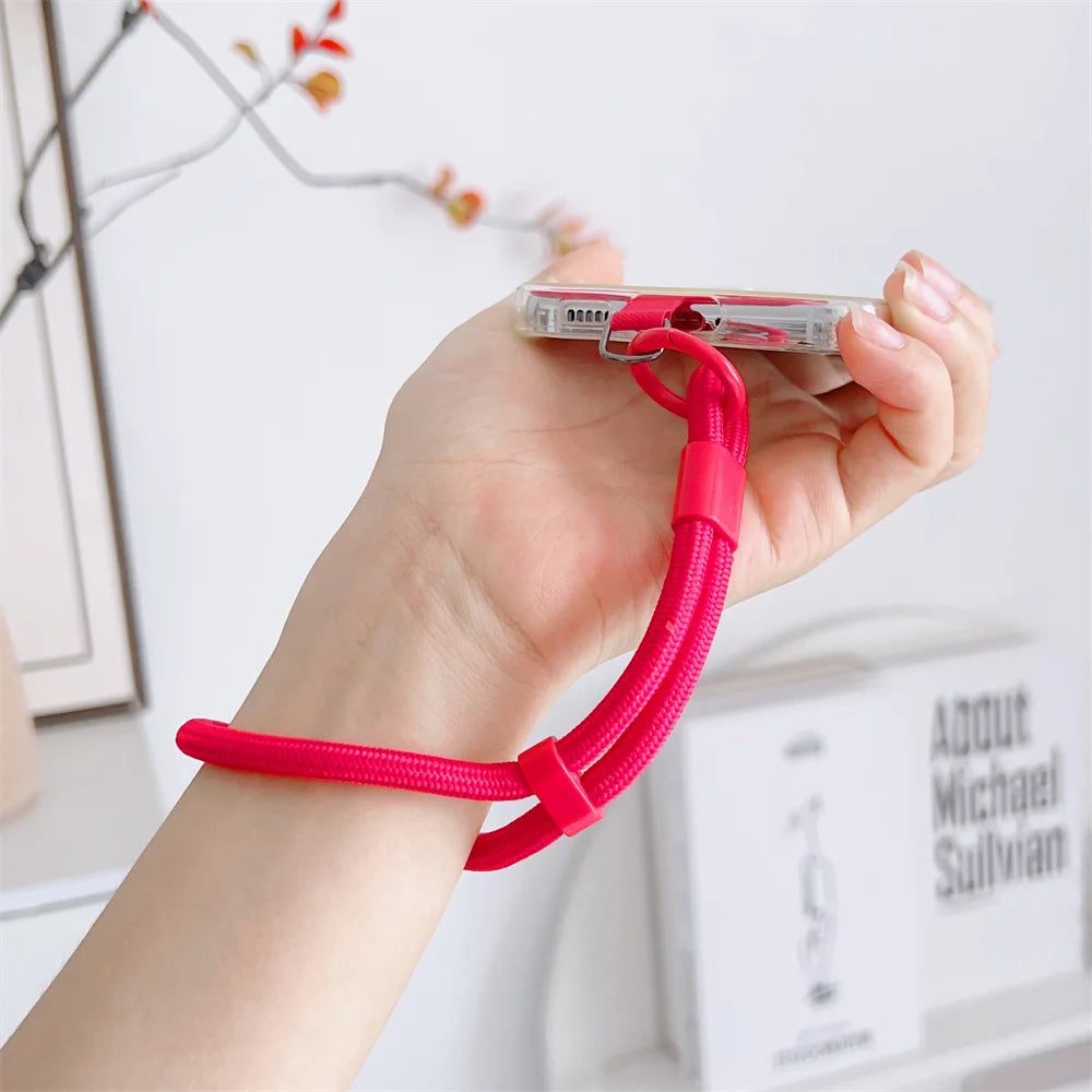 1pc for Mobile Phone Adjustable Short Lanyard Universal Colorful Hand Wrist Strap Rope for Cell Phone Case Accessories