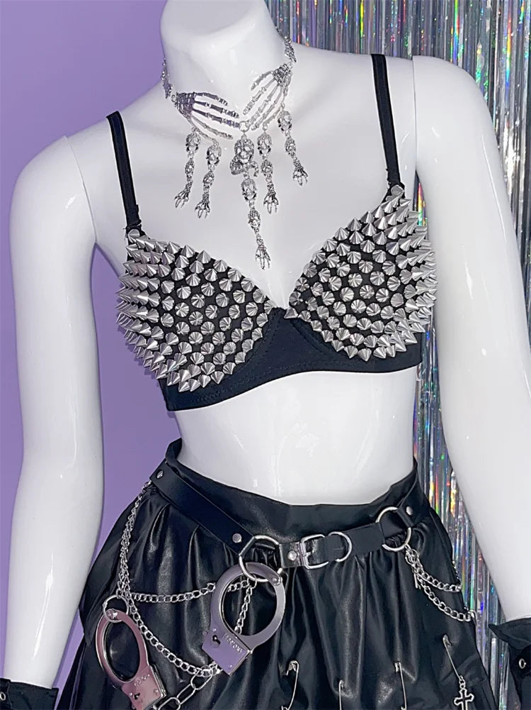 New Underwear Bras Newest Sexy Lingerie Women'S Rhinestone Cover Bra Top Silver Plunge Wire Free Bralete Fashion Sequined