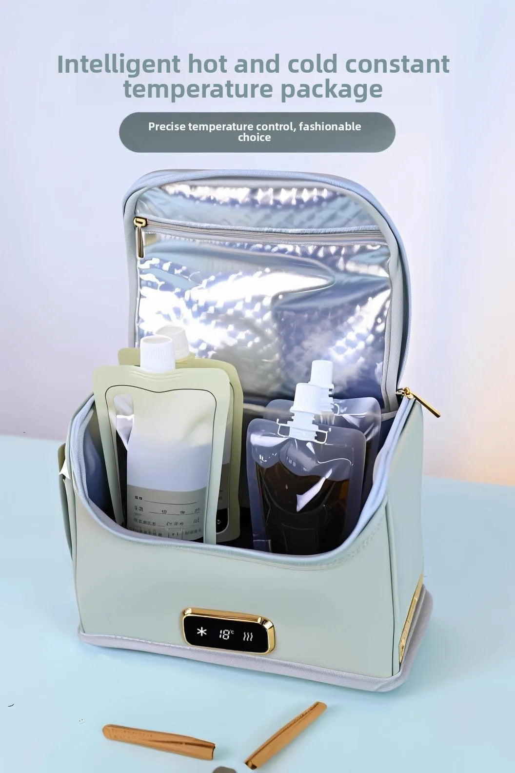 0-70℃ Portable Medicine Refrigerator Car Home Office Three-Purpose Intelligent Temperature Display+Double Power Mode Ultra-Quie