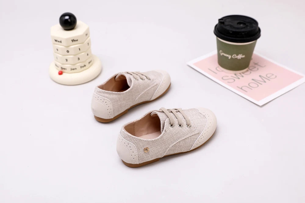AS Kids Shoes Children Shoes Baby Boys Leather Loafers Toddler Slip On Princess Flats Girls Fashion Oxford Platform Mary Jane
