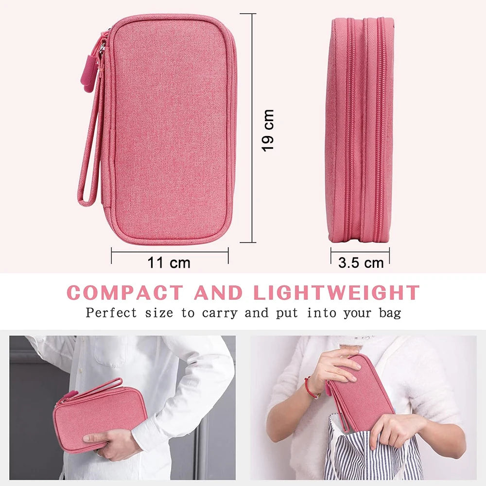 USB Cable Storage Bag Multifunctional Travel Portable Data Line Phone Charger Power Bank Electronic Accessories Organizer