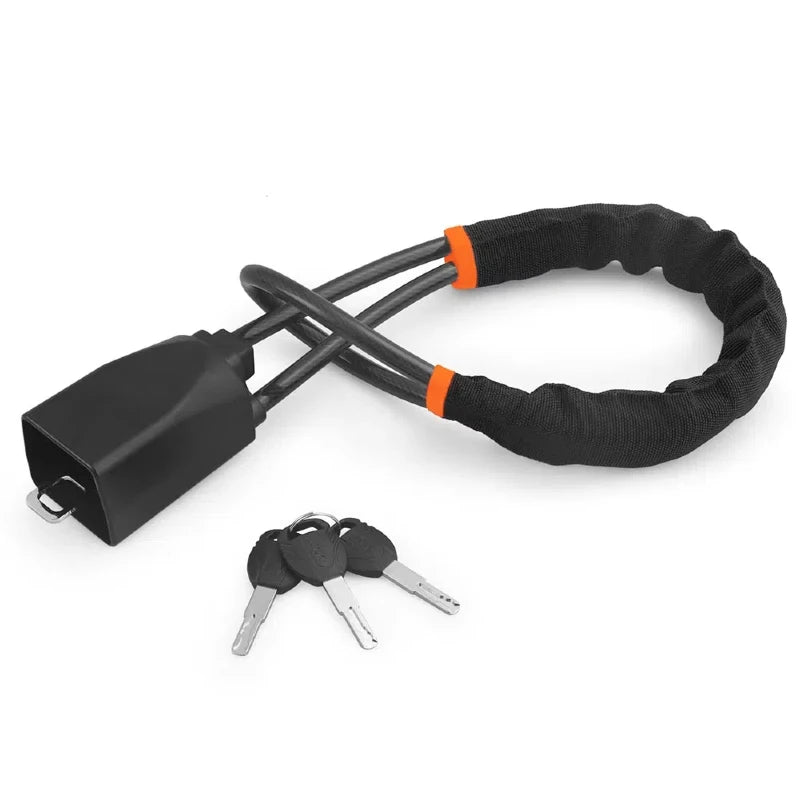 Car Steering Wheel Lock Reinforced Cable Lock in Red Blue Yellow Black Four Colors Automotive Security Deterrent