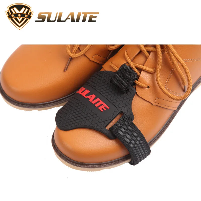 SULAITE Motorcycle Shift Pad Gear Shoe Cover Durable Lightweight Boot Protector Adjustable for Riding Moto Accessaries