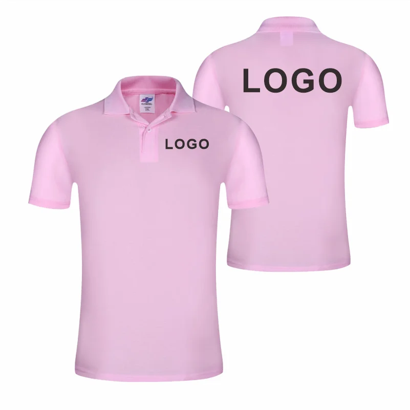 Customized Logo Breathable Polo Shirt Casual Company Group Clothing Lapel Short Sleeve Polo Shirts Work Clothes Print Embroidery