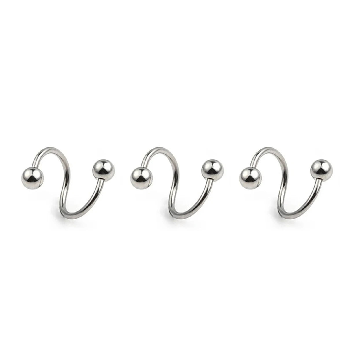 Women's Spiral Earrings Piercing Jewelry Multi-Use Body Jewelry - Lips Nose Septum Tragus Rook Labret Cartilage Hoop Rings Gift
