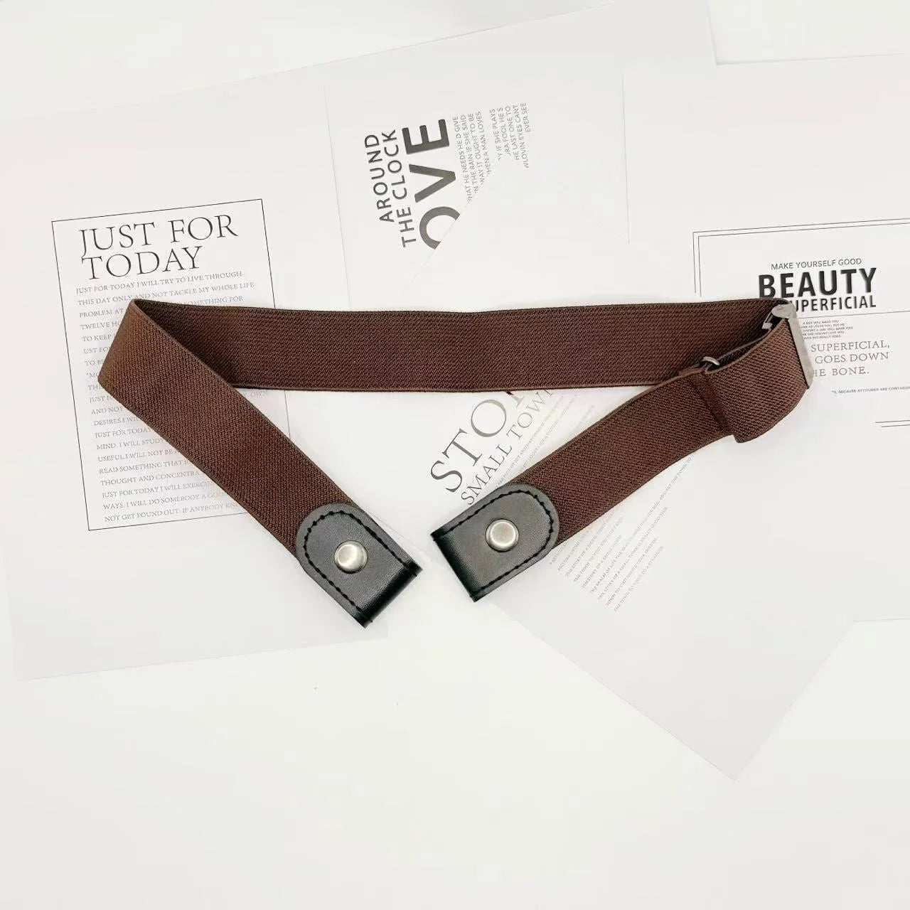 2pcs Set No Buckle Elastic Belt for Women Men Unisex Stretch Belt for Pants Jeans Casual Buckle Free Adjustable Invisible Belts