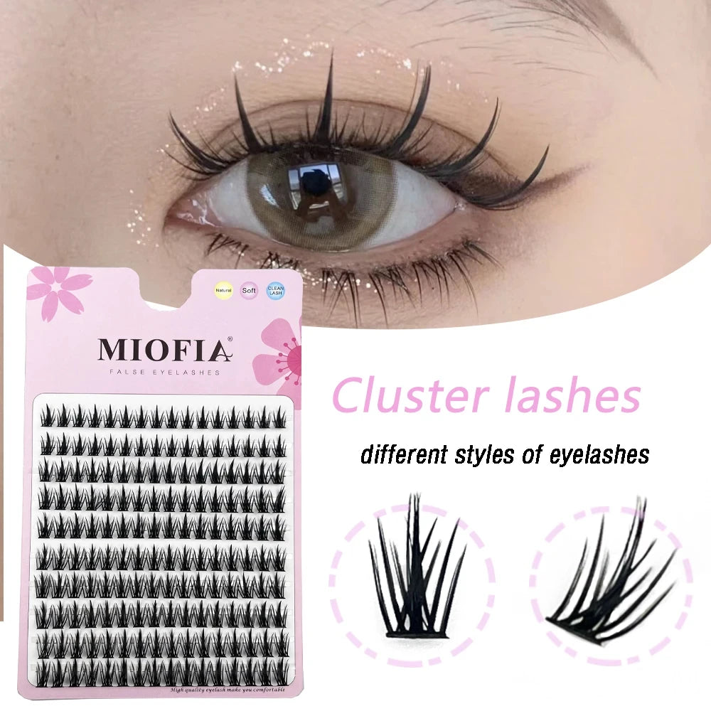 1 Box/160 Bunches Mink Eyelashes Natural 3D Russian Individual Eyelash Extension MS Eyelash Cluster Makeup Tool Lashes Wholesale