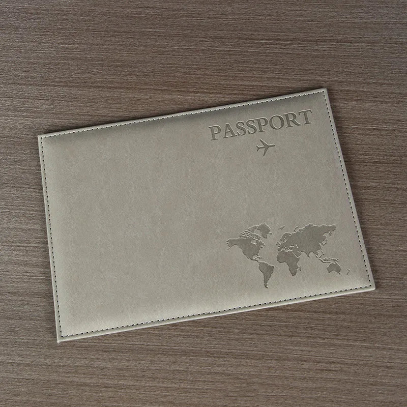 Lover The World Map Passport Cover Hot Stamping Simple Plane Women Men Travel Passport  Case Holder Fashion Wedding Gift