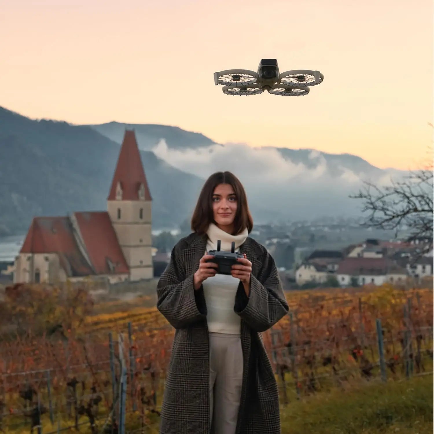 DJI Drones Flip Fly More Combo With RC 2 Screen Remote Controller, Drone With 4K UHD Camera for Adults, Palm Takeoff, Auto Return, Intelligent Flight, 3 Batteries for 93-Min Flight Time