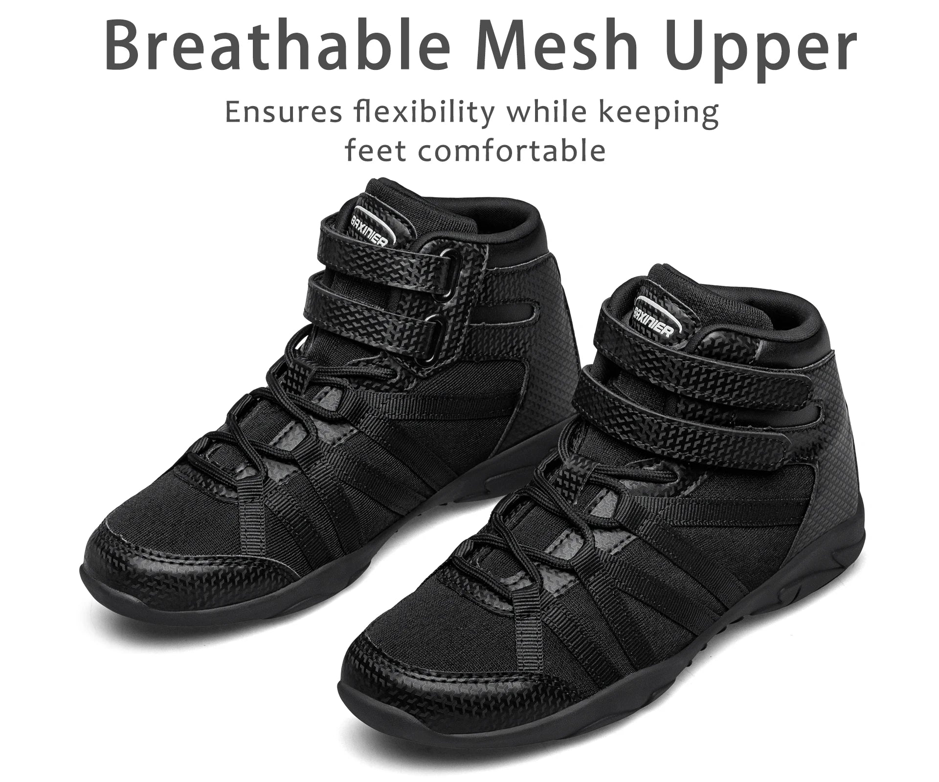 BAXINIER Girls High Top Cheerleading Shoes, Professional Lightweight Youth Cheer Competition Sneakers, Dance Training Footwear