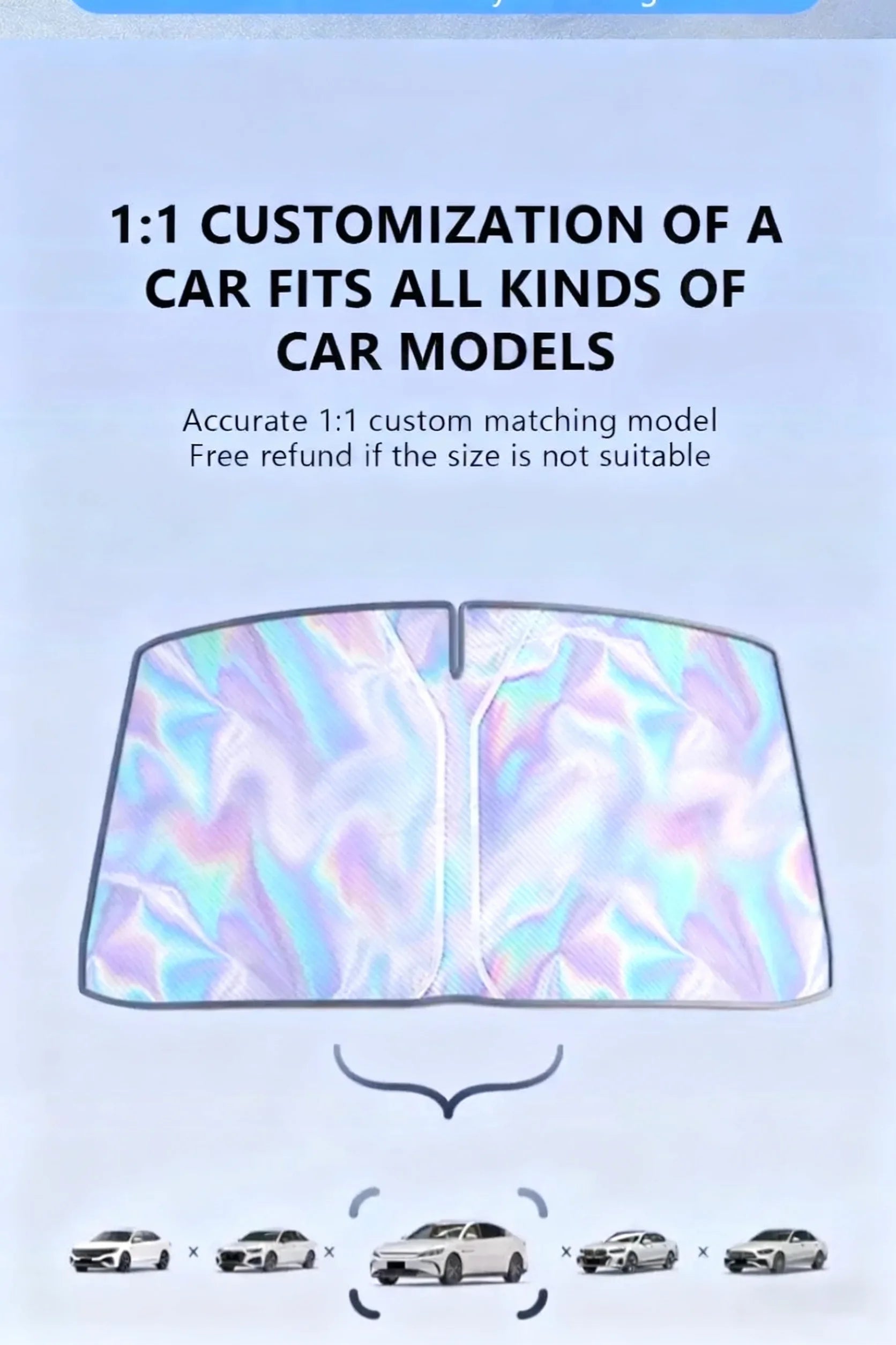 5-Layer Car Windshield Sun Shade Cover Foldable Thicken Front Window UV Refletive Sunshade Curtain Sun Protection Cover
