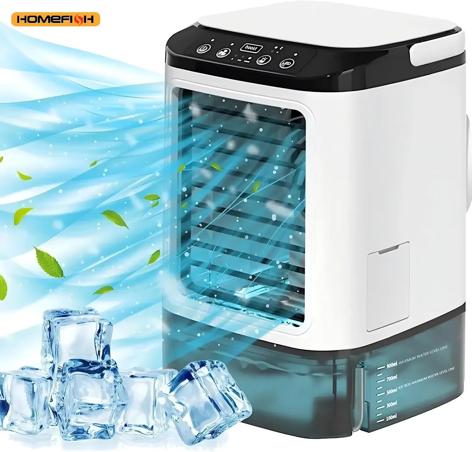 HOMEFISH Small Home-use Quiet Desktop Humidifier Cold Fan Spray Refrigeration Portable USB Electric Fan