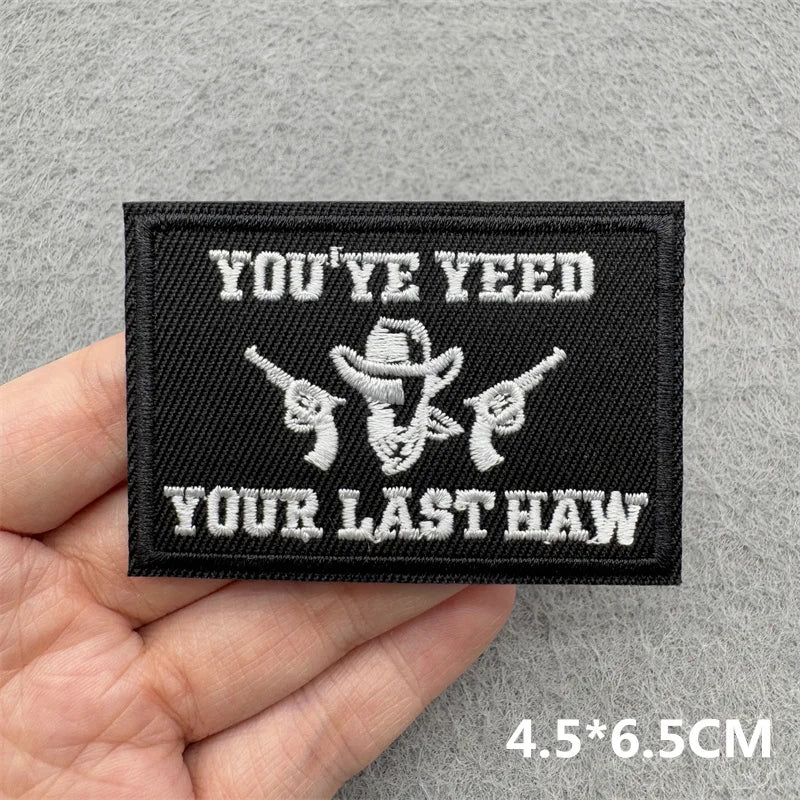 Western Cowboy Embroidered Patches DIY Boots Horse Patch For Clothing Iron On Patches Jackets Backpack Hats Sew Badges Patches