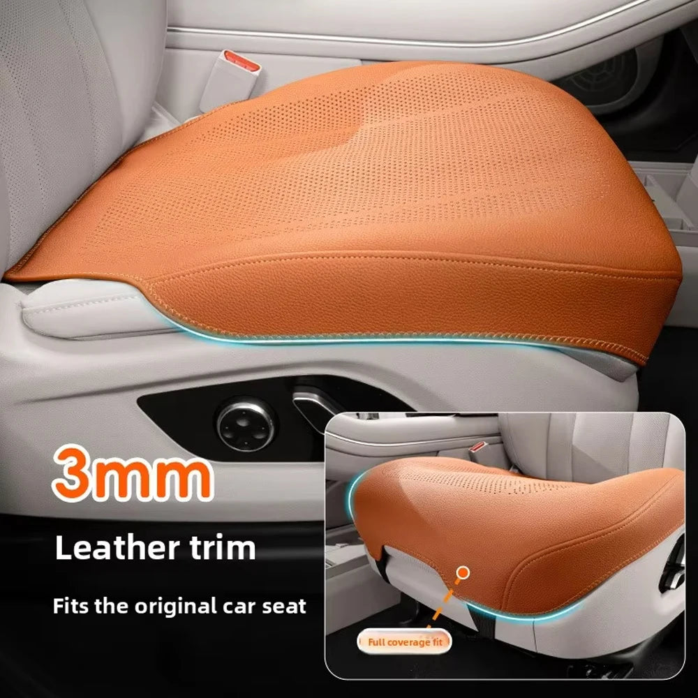New Car Seat Cushion Leather Thin Breathable Hole Summer Car Interior Seat Cover Four Seasons Universal Automotive Parts