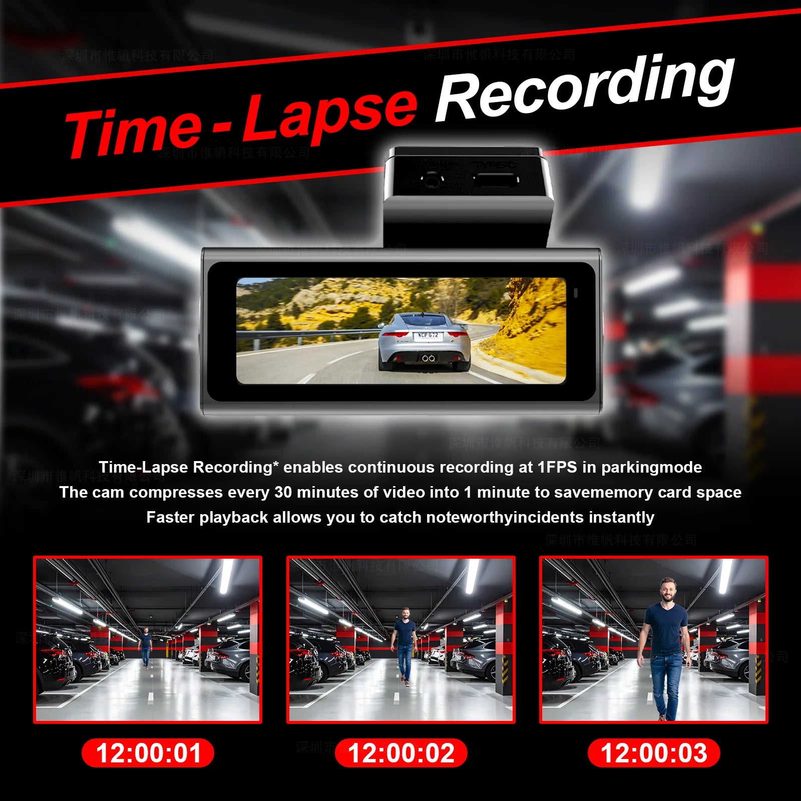 Dash Camera 4K for Cars DVR Dual-Channel HD 1080P Front and Rear GPS Car Camera WDR Night Vision WiFi APP Monitor Video Recorder