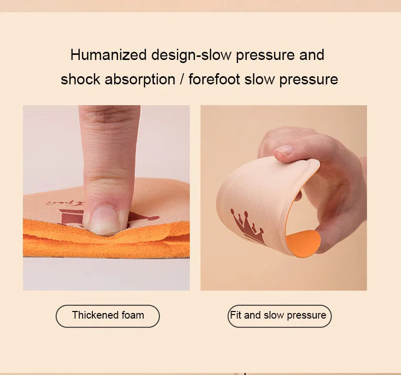 Women Forefoot Pad Pain Relief Insert Half Size Insoles Non-slip Cushion Shoe Breathable Sweat Absorbing Foot Pads for Shoes
