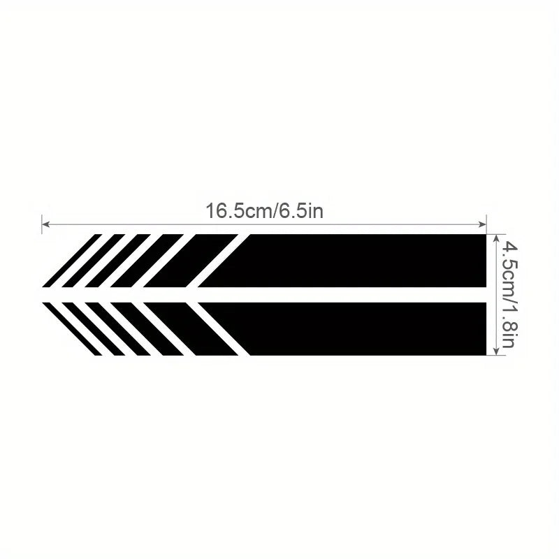 "Classic JDM Reflective Stripes Vinyl Decal Kit - 4pcs Self-Adhesive Car Body Stickers, Waterproof & Universal Fit"