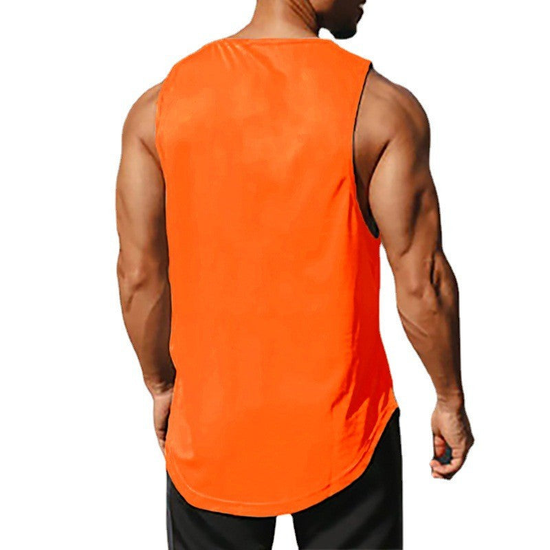 Summer Tank Top Mens Gym Fitness Training Clothing Quick Dry Silm Fit Bodybuilding Sleeveless Shirts Men Fashion Basketball Vest