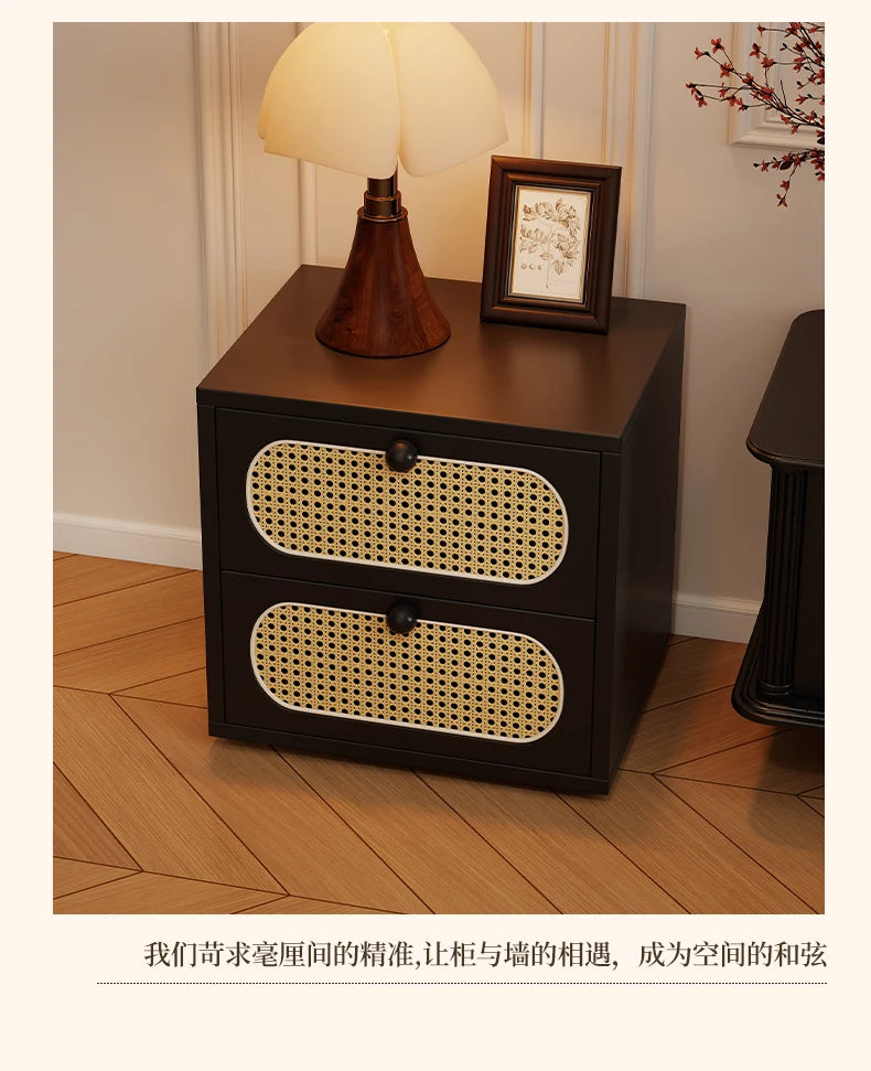 Bedroom Vintage Nightstands Rattan Wooden Design With Drawers Nightstands Minimalist Luxury Mesa De Cabeceira Unique Furniture