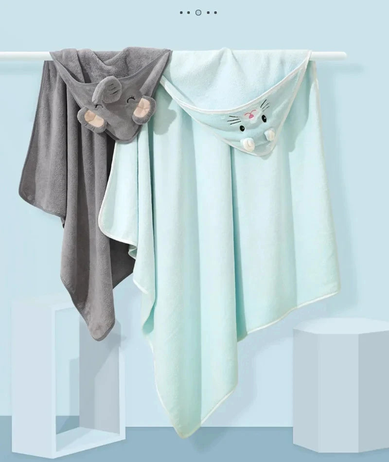 1 Baby Bath Towel Cap Animal Bath Towel Baby Blanket Bathroom Supplies