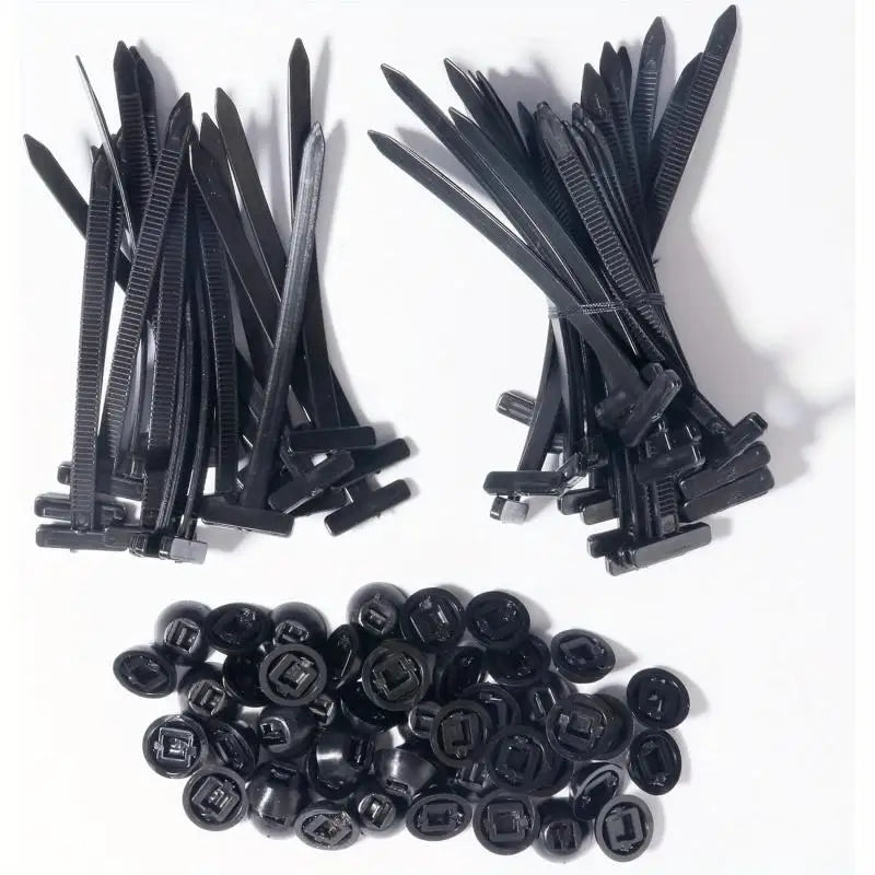 Universal Nylon Cable Tie Buckle Auto Fastener Screw Replacement Clip Car Fender Trunk Engine Guard Panel Wire Management Secure